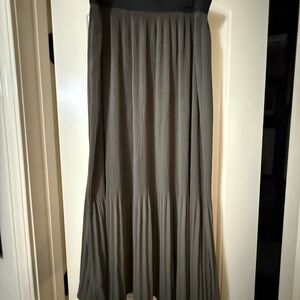 Adrianna Papell Olive Maxi Skirt